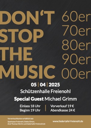 20250327 Liedertafel Dont stop the music Flyer 105x148mm Druck 1