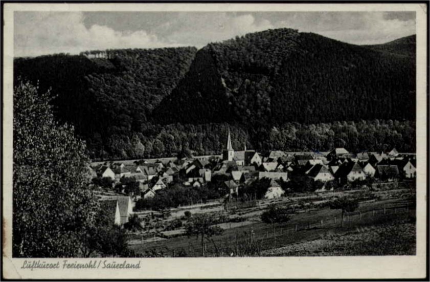 Blick auf den Küppel - Karte gelaufen am 13.08.1957