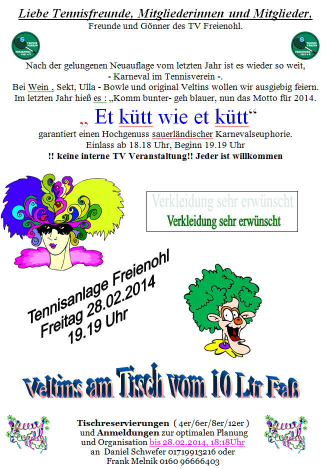 Karneval Freienohler Tennisverein